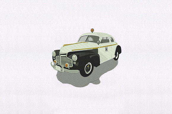 Police Cars: A Bold Embroidery Choice for Boutique Apparel