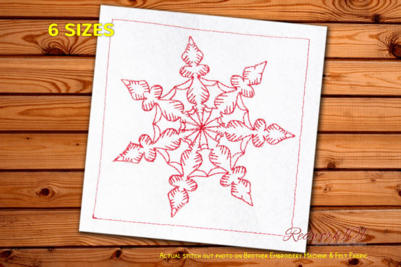 Review: Christmas Snowflake Redwork for Boutique Sweatshirts