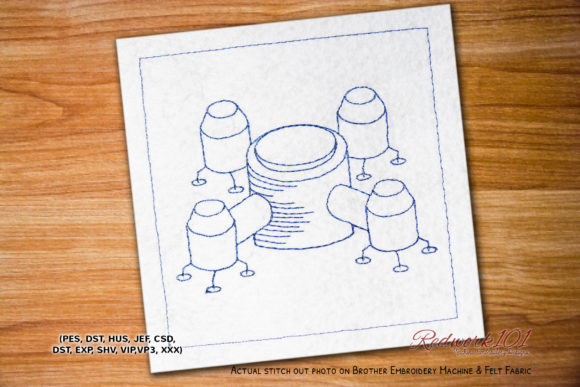 Review: Space with Shuttle Star Lineart Design